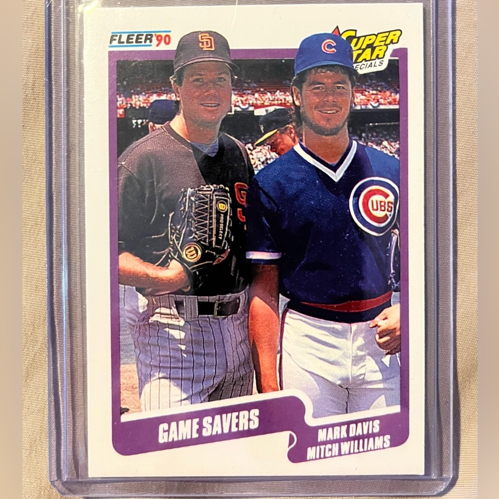 Mark Davis & Mitch Williams VTG 1990 Fleer #631 Super Star Specials Game Savers